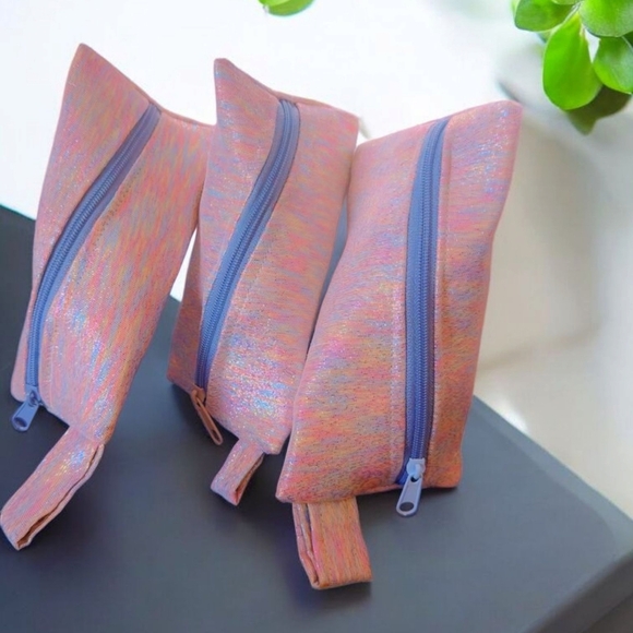 Pink and Blue Minimalist Cosmetic Bags - Picture 1 of 4